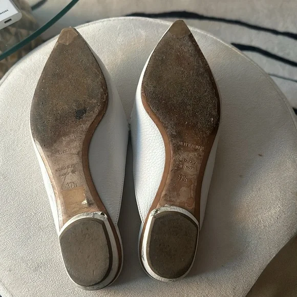 Nicholas Kirkwood Beya white pebbled backless flats - Picture 5 of 5